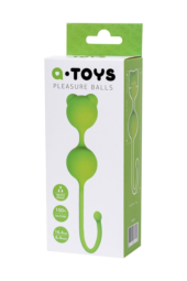 Зеленые вагинальные шарики A-Toys с ушками - 3