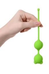 Зеленые вагинальные шарики A-Toys с ушками - 2