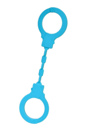 Голубые силиконовые наручники A-Toys без ключа - 1