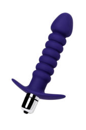 Фиолетовый анальный вибратор Condal - 14 см. - 1
