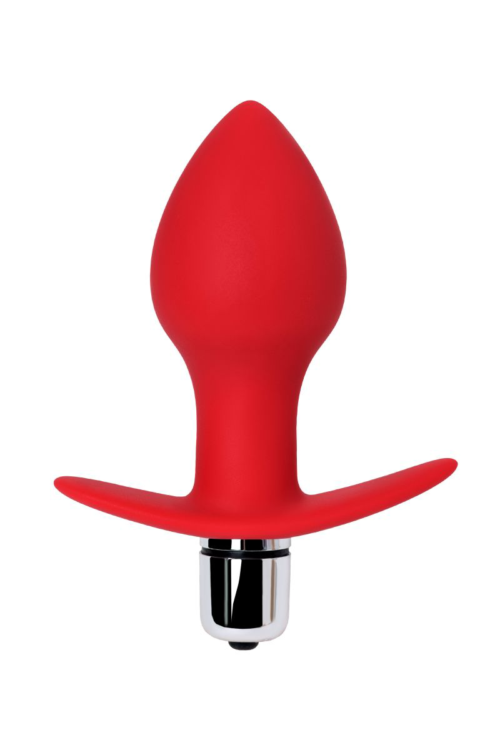 Красная анальная вибровтулка Glam - 9,7 см. - 2
