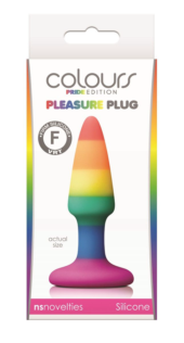 Разноцветная мини-пробка Colours Pride Edition Pleasure Plug Mini - 8,9 см. - 1