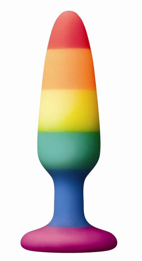 Радужная пробка Colours Pride Edition Pleasure Plug Small - 11 см. - 0