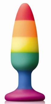 Радужная пробка Colours Pride Edition Pleasure Plug Medium - 13,3 см. - 0