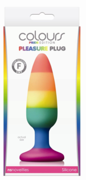 Радужная пробка Colours Pride Edition Pleasure Plug Medium - 13,3 см. - 1