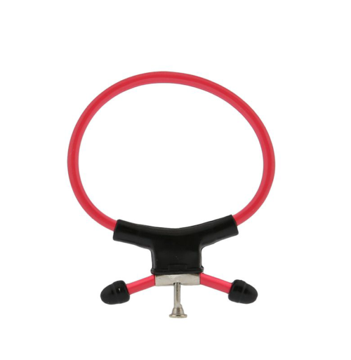 Красно-чёрное эрекционное кольцо с утяжкой RING OF POWER ADJUSTABLE RING - 0