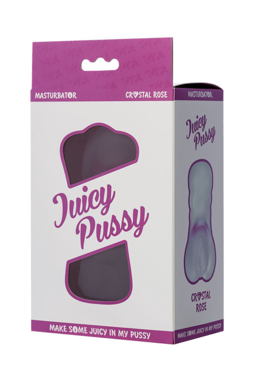 Прозрачный реалистичный мастурбатор Juicy Pussy Crystal Rose - 6