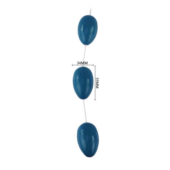 Голубые анальные шарики на связке - 3