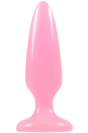 Розовая анальная пробка, светящаяся в темноте, Firefly Pleasure Plug - 10,1 см. - 0