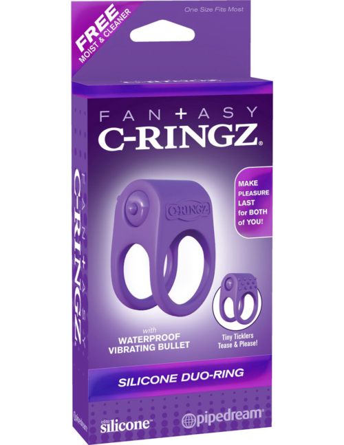 Эрекционное кольцо с подхватом мошонки Silicone Duo-Ring - 6