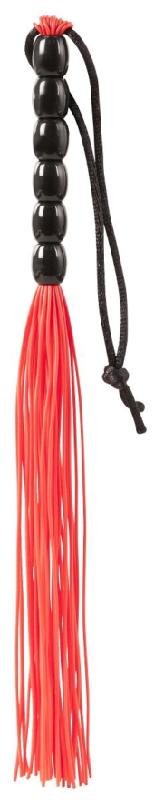 Красная мини-плеть из резины Rubber Mini Whip - 22 см. - 0