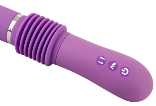 Фиолетовый вибратор Push it с возвратно-поступательными движениями - 1