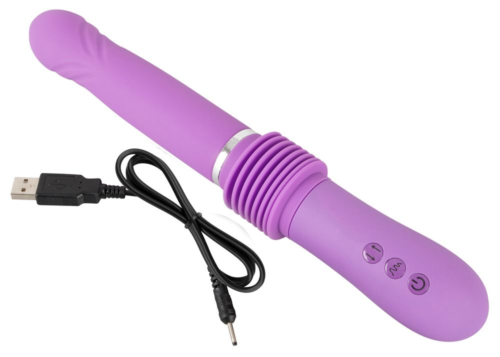 Фиолетовый вибратор Push it с возвратно-поступательными движениями - 2