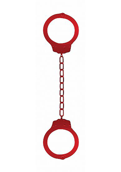 Металлические красные оковы Pleasure Legcuffs - 0