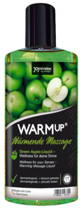 Массажное масло WARMup Green Apple с ароматом яблока - 150 мл. - 0
