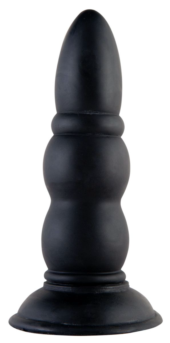 Чёрная анальная втулка с заострённым кончиком - 14,5 см. - 0
