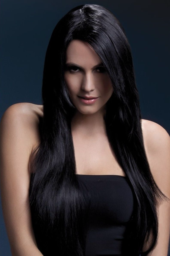 Темноволосый парик с косой чёлкой Amber - 0
