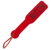 Красная шлёпалка Bitch - 31,5 см. - 1