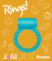 Голубое эрекционное кольцо Rings Drums - 2