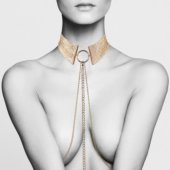 Золотистый ошейник с цепочками Desir Metallique Collar - 1