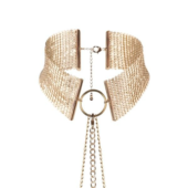 Золотистый ошейник с цепочками Desir Metallique Collar - 0