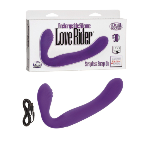 Перезаряжаемый водонепроницаемый страпон Rechargeable Silicone Love Rider Strapless Strap-On - 1