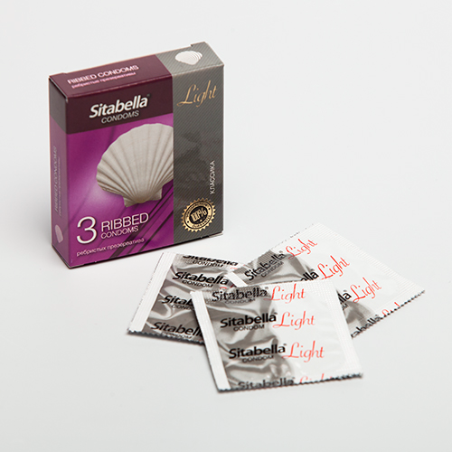 Ребристые презервативы Sitabella Light - 3 шт. - 0