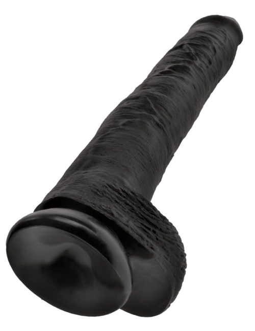 Чёрный фаллоимитатор-гигант 14 Cock with Balls - 37,5 см. - 3
