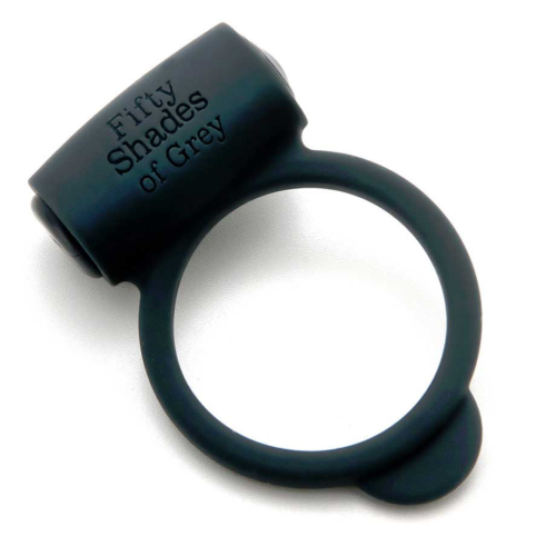 Темно-серое эрекционное кольцо Vibrating Love Ring с вибрацией - 0