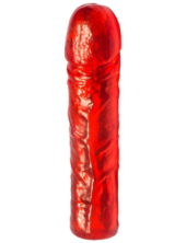 Красный гелевый фаллоимитатор - 16,5 см. - 0