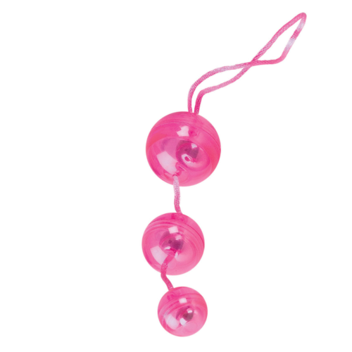 Три розовых вагинальных шарика - 0