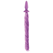 Сиреневая анальная пробка с сиреневым хвостом Unicorn Tails Pastel Purple - 0