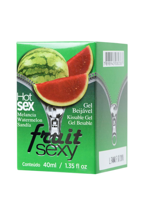Массажное масло FRUIT SEXY Watermelon с ароматом арбуза и разогревающим эффектом - 40 мл. - 1