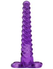 Фиолетовый анальный конус со спиралевидным рельефом - 16 см. - 0