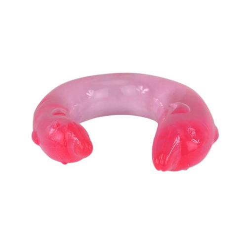 Розовый двойной фаллоимитатор Dolphin - 30,5 см. - 2