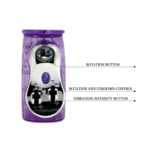 Фиолетовый вибратор Traver Partner с ротацией бусин - 26 см. - 3