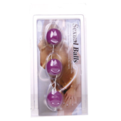 Фиолетовые вагинальные шарики на веревочке - 1
