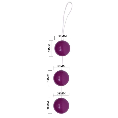 Фиолетовые вагинальные шарики на веревочке - 3