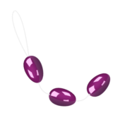 Фиолетовые анальные шарики на связке - 0