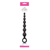 Чёрная анальная цепочка Perles D Lux Long - 20,3 см. - 0
