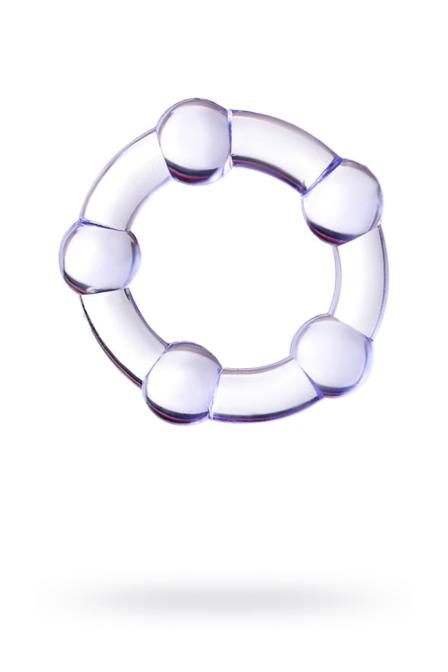 Фиолетовое эрекционное кольцо на пенис с бусинами - 2