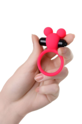Розовое виброкольцо на пенис A-Toys - 3