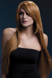 Рыжеватый парик с косой чёлкой Amber - 0