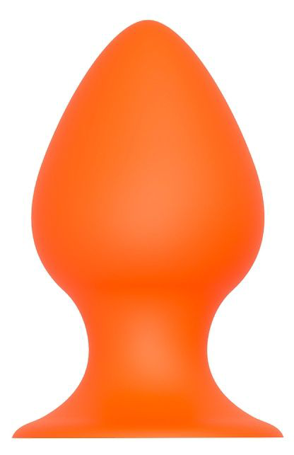 Оранжевая анальная пробка PLUG WITH SUCTION CUP - 13,4 см. - 0