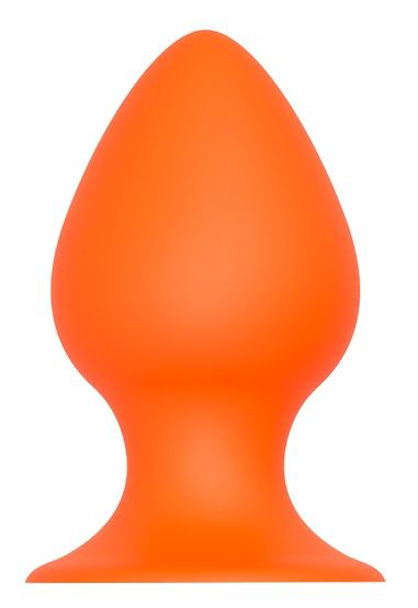 Оранжевая анальная пробка PLUG WITH SUCTION CUP - 11,6 см. - 0
