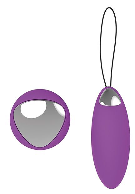 Фиолетовое перезаряжаемое виброяйцо Remote Duo Pleasure - 0