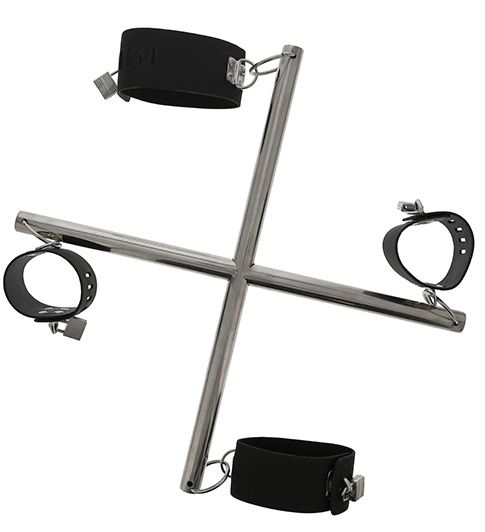 Крестоообразная распорка с манжетами для рук и ног HOG TIE CROSS BAR - 0