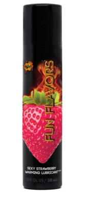 Разогревающий лубрикант Fun Flavors 4-in-1 Sexy Strawberry с ароматом клубники - 30 мл. - 0