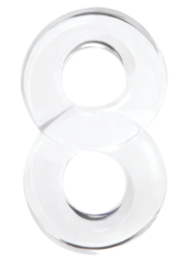 Прозрачное эрекционное кольцо с подхватом мошонки Lucky 8 - 0