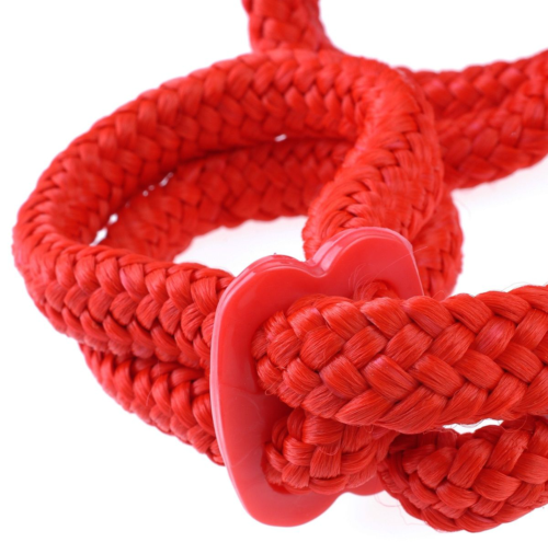 Красные верёвочные оковы на руки или ноги Silk Rope Love Cuffs - 1